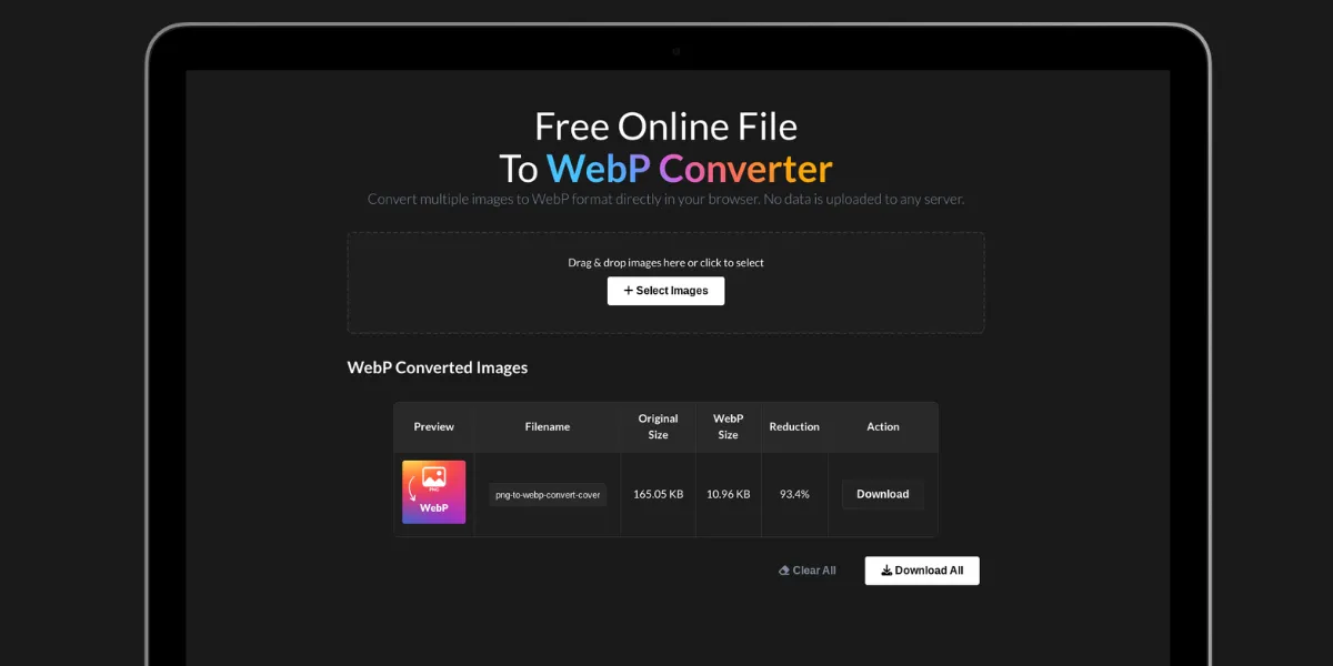 PNG to WEBP using WhatToWebP
